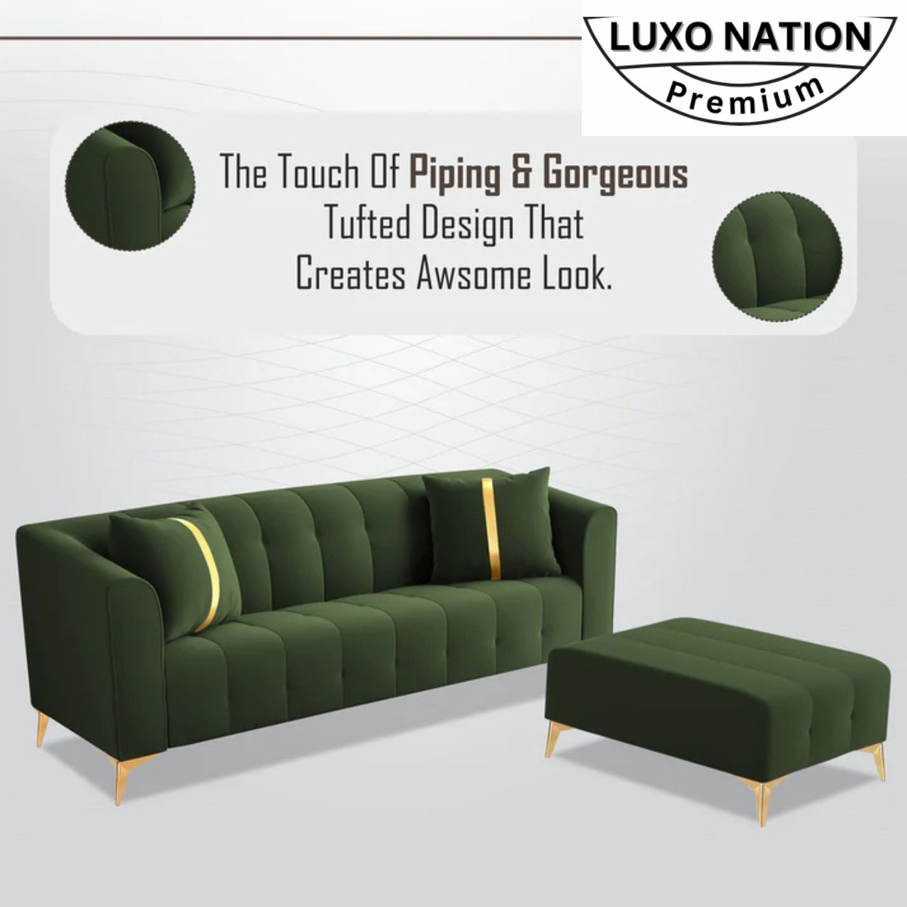 Luxo Nation Modern Luxury Sectional Sofa – Ultimate Comfort & Style